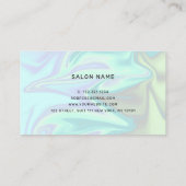 Carte De Visite Coiffeur holographique élégant et moderne (Dos)