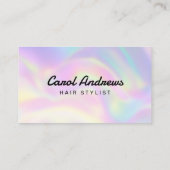 Carte De Visite Coiffeur Holographique Pastel élégant (Dos)