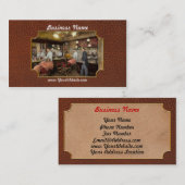 Carte De Visite Coiffeur - L.C. Wiseman Barbershop, NY 1895 (Devant / Derrière)