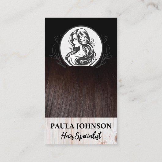 Carte De Visite Coiffeur | Logo de beauté de salon (Devant)