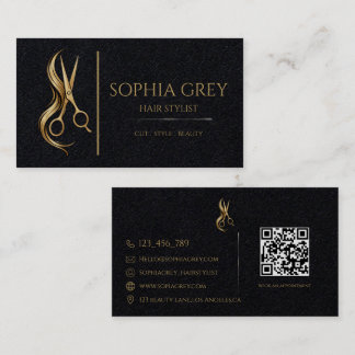 Carte De Visite Coiffeur Luxe Noir Et Or