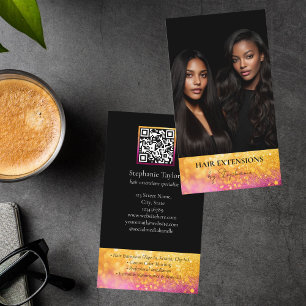 Carte De Visite Coiffeur Luxueux Élégant Extensions Perruques Pho