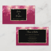 Carte De Visite Coiffeur Magenta Sparkle (Devant / Derrière)