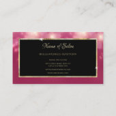 Carte De Visite Coiffeur Magenta Sparkle (Dos)