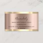 Carte De Visite Coiffeur maquillage Artiste Lash Rose Gold Blush (Dos)