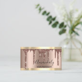 Carte De Visite Coiffeur maquillage Artiste Lash Rose Gold Blush (Debout devant)