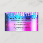 Carte De Visite Coiffeur maquillage Eyelash rose VIP Drivers cisea (Dos)