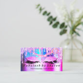 Carte De Visite Coiffeur maquillage Eyelash rose VIP Drivers cisea (Debout devant)