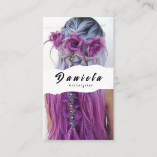 Carte De Visite Coiffeur Mignon Ciseaux Minimaliste Rose Pâle