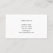 Carte De Visite Coiffeur Minimal Élégant Faux Argent (Dos)