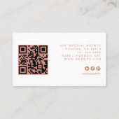 Carte De Visite Coiffeur Minimaliste Dusty Pink Script (Dos)