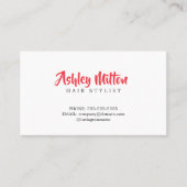 Carte De Visite Coiffeur minimaliste élégant (Devant)