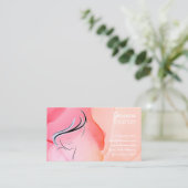 Carte De Visite Coiffeur moderne à la mode d'aquarelle (Debout devant)