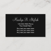 Carte De Visite Coiffeur moderne chic (Dos)