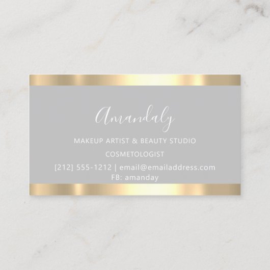 Carte De Visite Coiffeur moderne Ciseaux Coiffeur Gris (Dos)