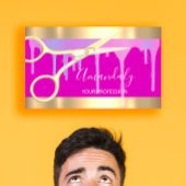 Carte De Visite Coiffeur moderne Ciseaux Coiffeur Or rose