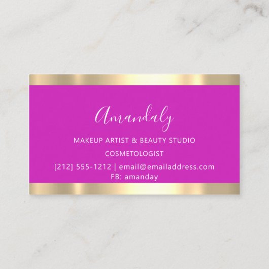 Carte De Visite Coiffeur moderne Ciseaux Coiffeur Or rose (Dos)