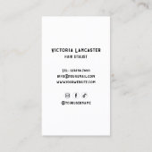 Carte De Visite Coiffeur Moderne Ciseaux D'or (Dos)