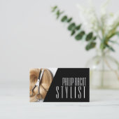 Carte De Visite Coiffeur Moderne Coiffeur Salon De Beauté (Debout devant)