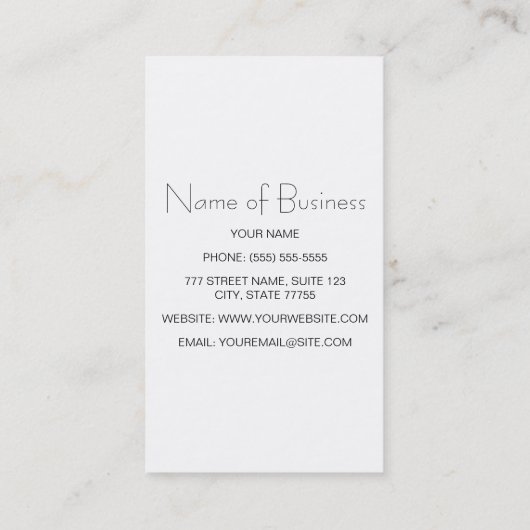 Carte De Visite Coiffeur moderne de Deco (Dos)