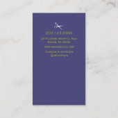 Carte De Visite Coiffeur Moderne Graphique Vert Violet (Dos)