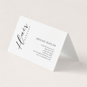 Carte De Visite Coiffeur Moderne Minimaliste Élégant Simple