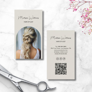 Carte De Visite Coiffeur Moderne Photo Arche Neutre