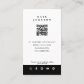 Carte De Visite Coiffeur moderne rétro Salon de beauté Barber (Dos)