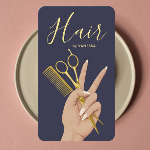 Carte De Visite Coiffeur Moderne Salon de Coiffure Luxueux