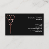 Carte De Visite Coiffeur moderne Silver drilist coiffeur (Dos)