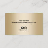 Carte De Visite Coiffeur moderne violet or Coiffeur Stylo Salon (Dos)