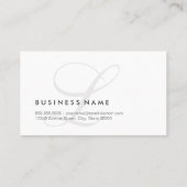 Carte De Visite Coiffeur - Monogramme de lavage moderne (Dos)