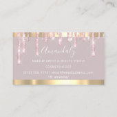 Carte De Visite Coiffeur Nails Lash Maquillage Artiste Déchets Ros (Dos)