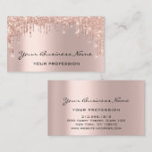 Carte De Visite Coiffeur Nails Maquillage Eyelash Rose Gold (Devant / Derrière)