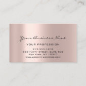 Carte De Visite Coiffeur Nails Maquillage Eyelash Rose Gold (Dos)