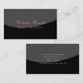 Carte De Visite Coiffeur noir gris moderne tendance (Devant / Derrière)
