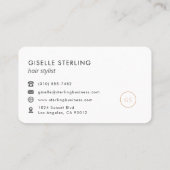 Carte De Visite Coiffeur Noir Professionnel (Dos)