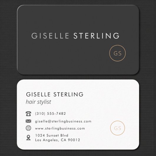 Carte De Visite Coiffeur Noir Professionnel