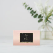 Carte De Visite Coiffeur Peach Gold (Debout devant)