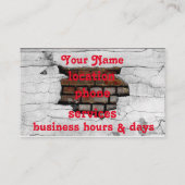 Carte De Visite Coiffeur Polonais et arrière - plan de mur de (Dos)