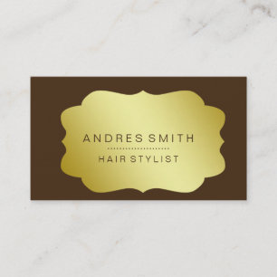 Carte De Visite Coiffeur pour Cheveux Bruns