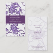 Carte De Visite Coiffeur pourpre de spa de salon (Devant / Derrière)