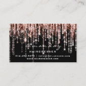 Carte De Visite Coiffeur professionnel Ciseaux dorés Noir (Dos)