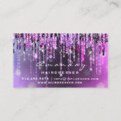 Carte De Visite Coiffeur professionnel Ciseaux Gold Drift rose (Dos)