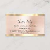 Carte De Visite Coiffeur professionnel Coiffeur Rose de ciseau VIP (Dos)