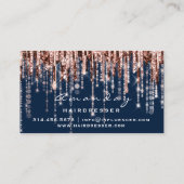 Carte De Visite Coiffeur professionnel Golden Scissers Navy (Dos)