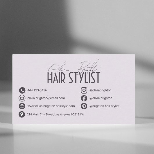Carte De Visite Coiffeur Professionnel Moderne de Luxe