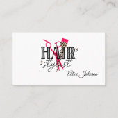 Carte De Visite Coiffeur professionnel moderne noir blanc (Devant)