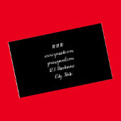 Carte De Visite Coiffeur professionnel moderne noir blanc