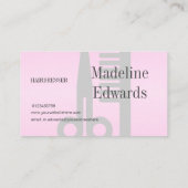 Carte De Visite Coiffeur professionnel rose élégant moderne (Dos)